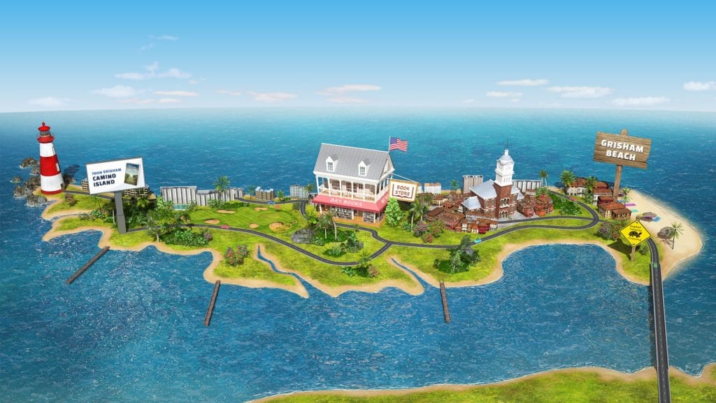 Camino Island digital 3d illustration promotion