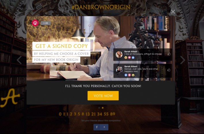 Dan Brown personalized video book signing promotion