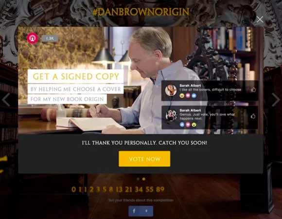 Dan Brown Origin Interactive Book Signing Video Promotion