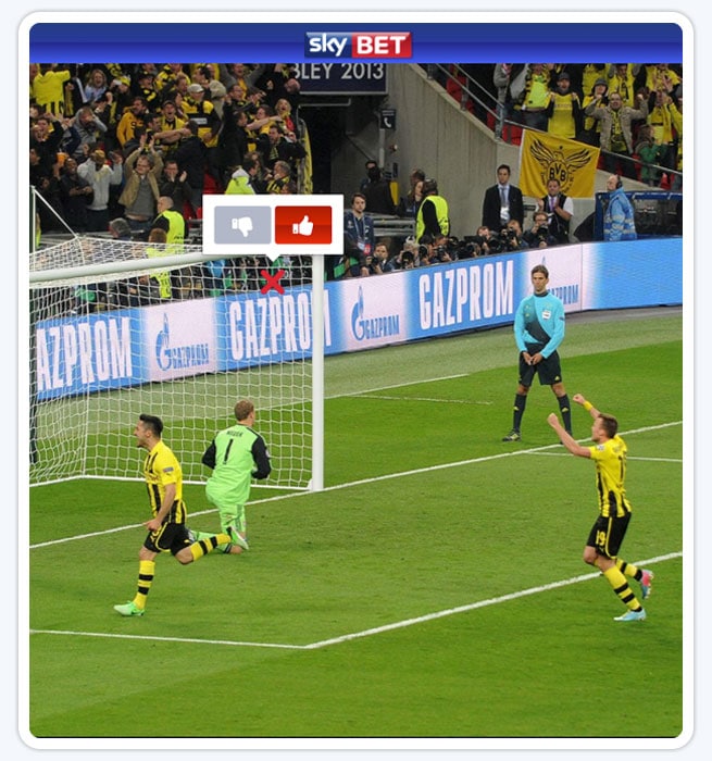 Spot the Ball example from SkyBet