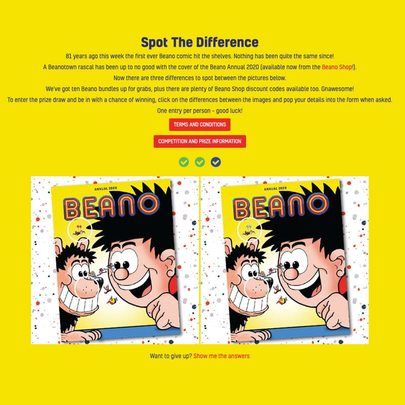 Spot the Difference Campaign designs