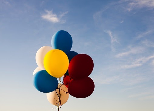 sky with balloons