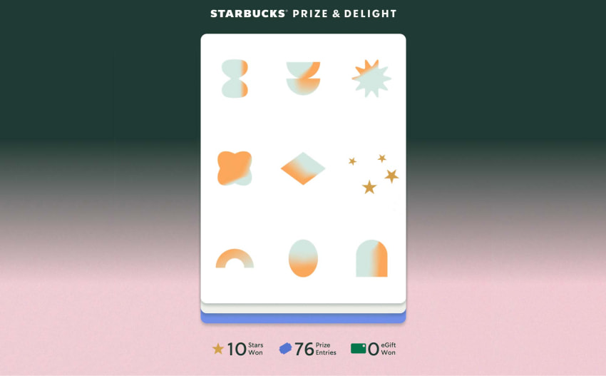 Starbucks Scratch Card Game