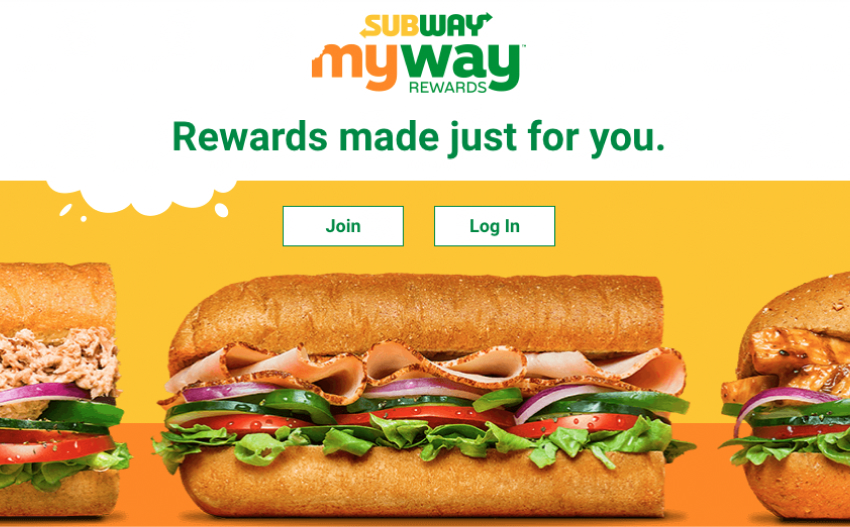 subway myway rewards incentive showcasing iconic subs