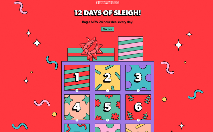 advent calendar for Student Beans made by BeeLiked