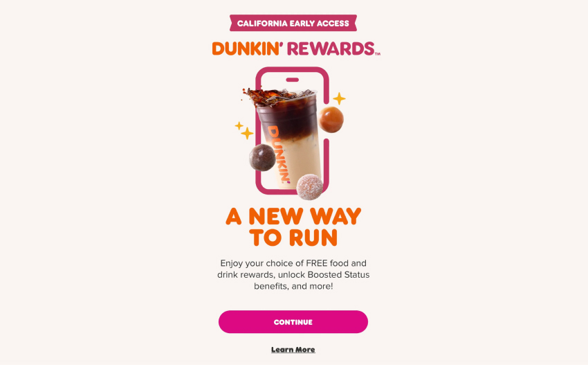 dunkin rewards visual