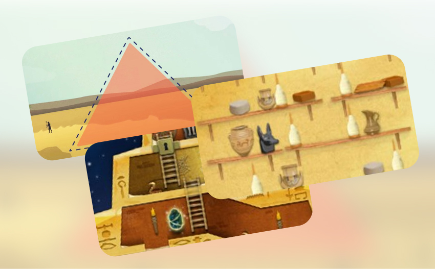 screenshot of a game featuring ancient egypt