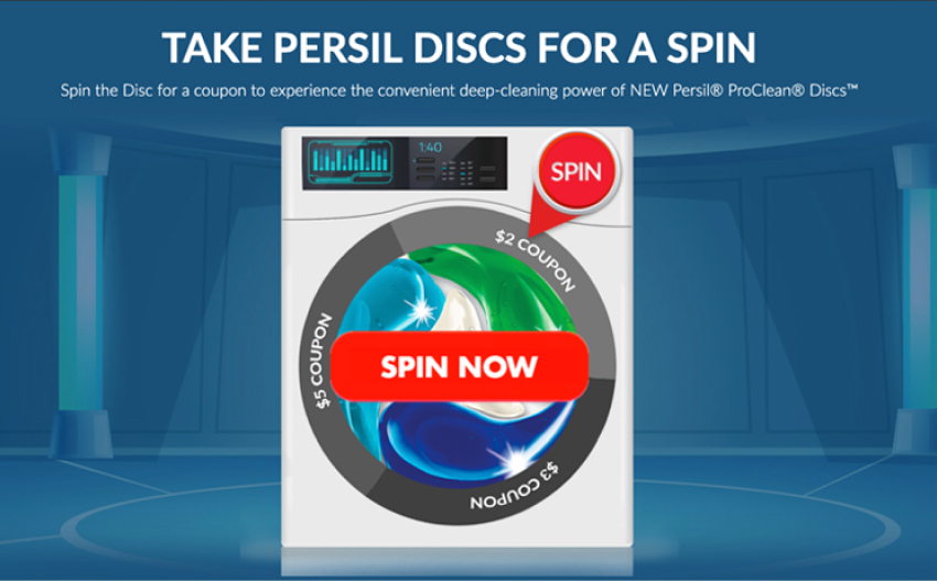 spin the disc game made for Persil