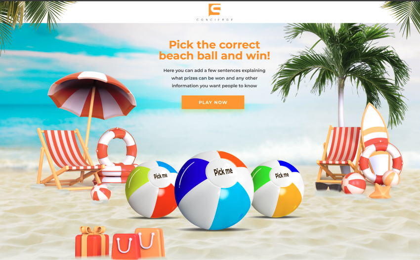 pick the correct beach ball and win