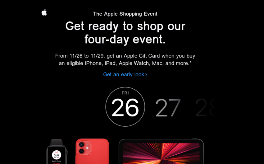 apple shopping event mail
