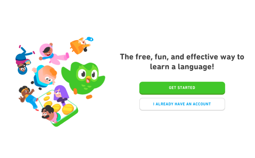 screenshot from duolingo's platform