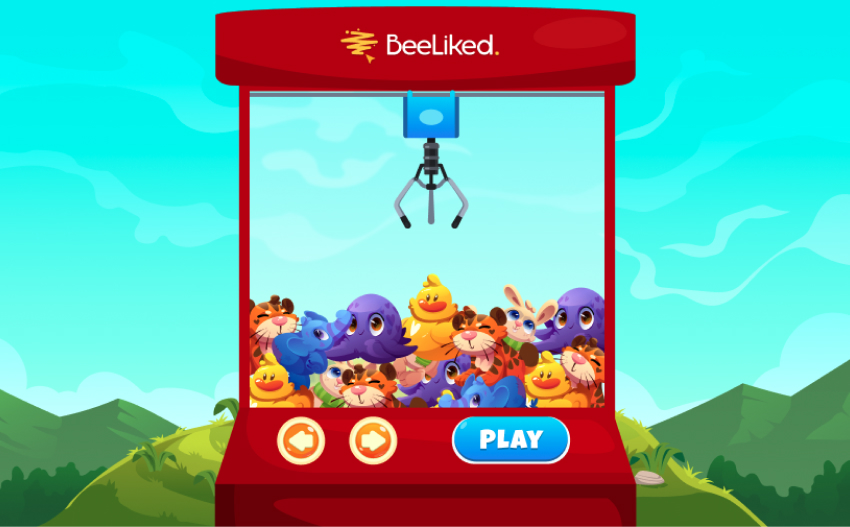 BeeLiked grabber game suitable for cyber monday promos
