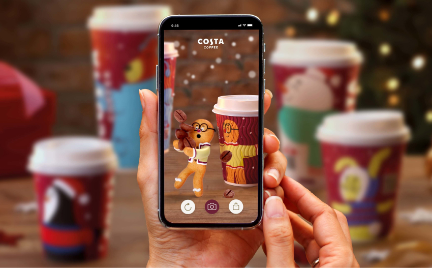 costa coffee AR experience