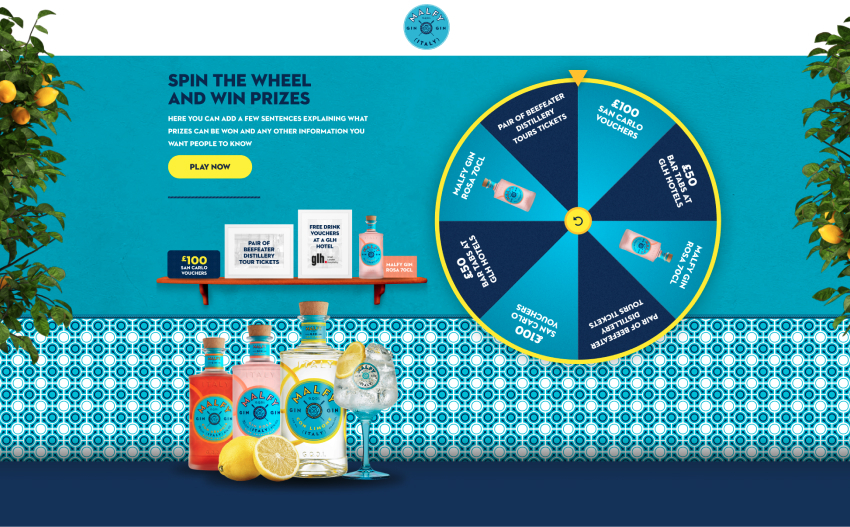 Spin the Wheel gamification example