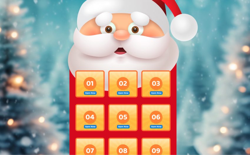 interactive promotions santa advent calendar
