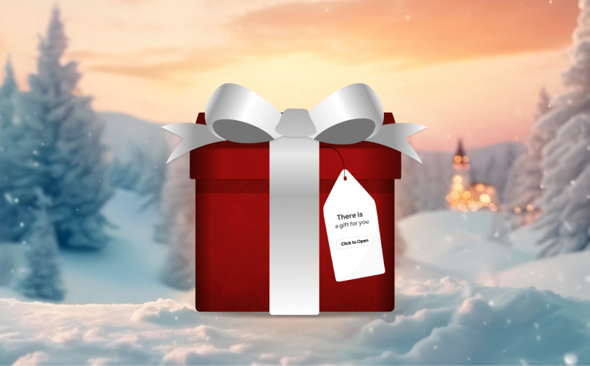 interactive promotions unwrap christmas gift