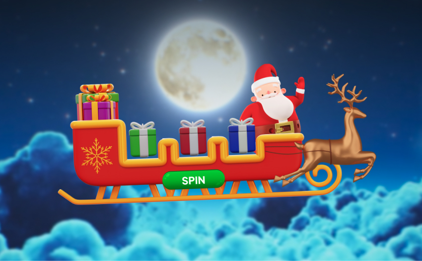 interactive promotions santa sled spin