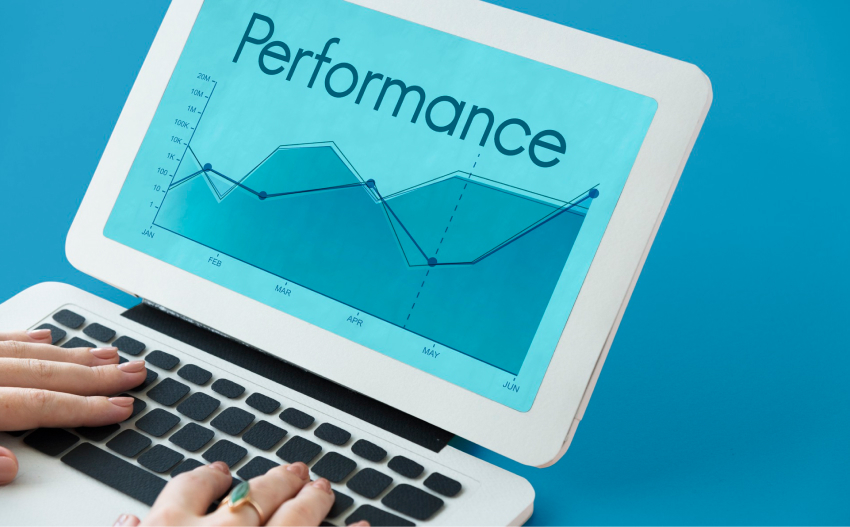 gamification for lead generation: Performance Analytics on Laptop Screen