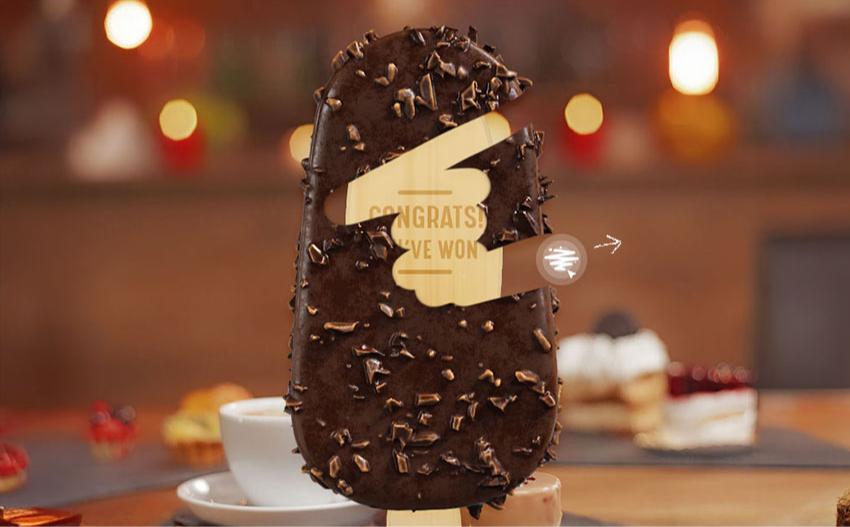 Ice cream reveal sales promotion game for partner promotion campaigns