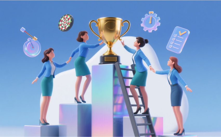 Team collaboration driven by channel marketing gamification and gamified sales contests for resellers