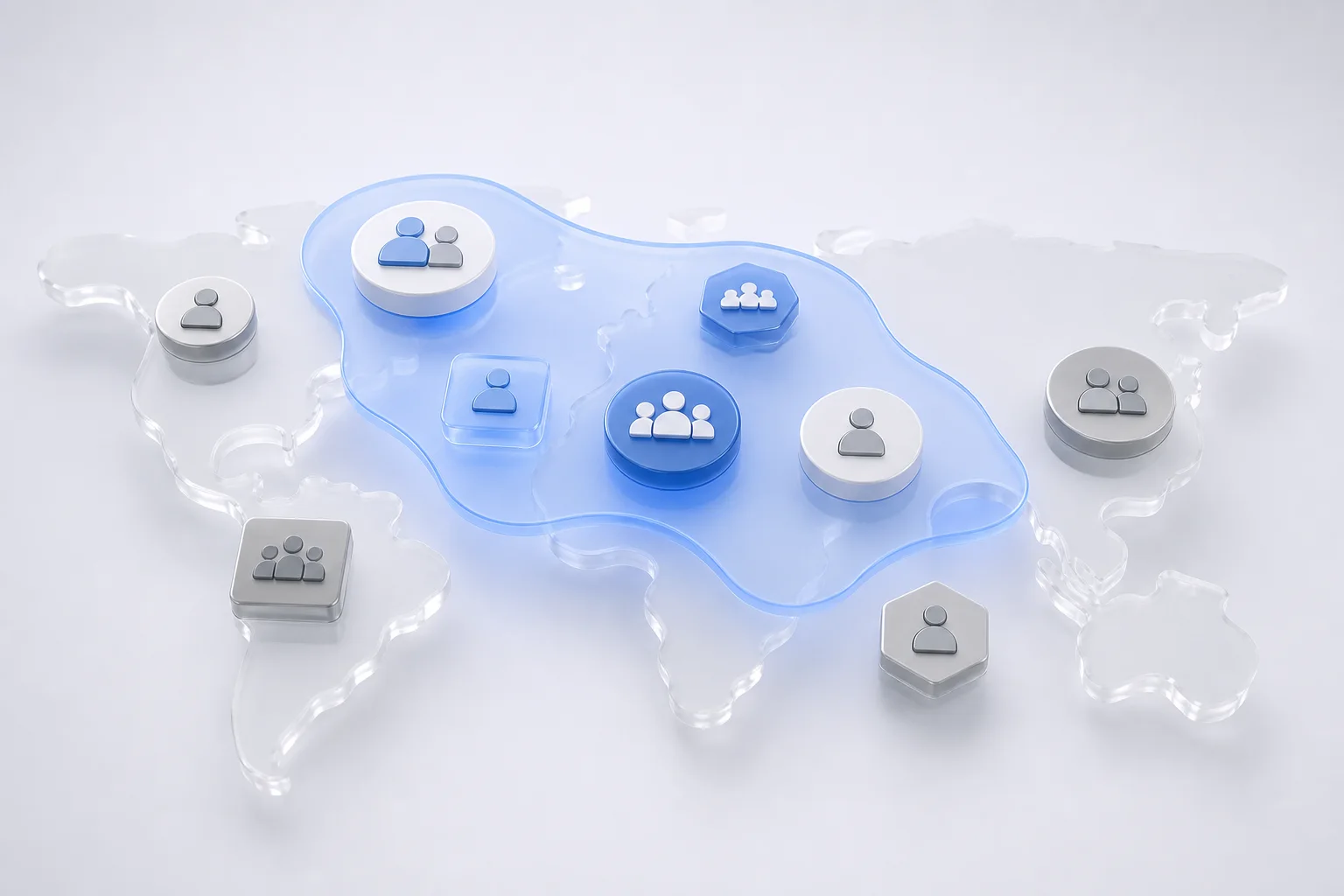 Partner groups distributed across eligible international markets