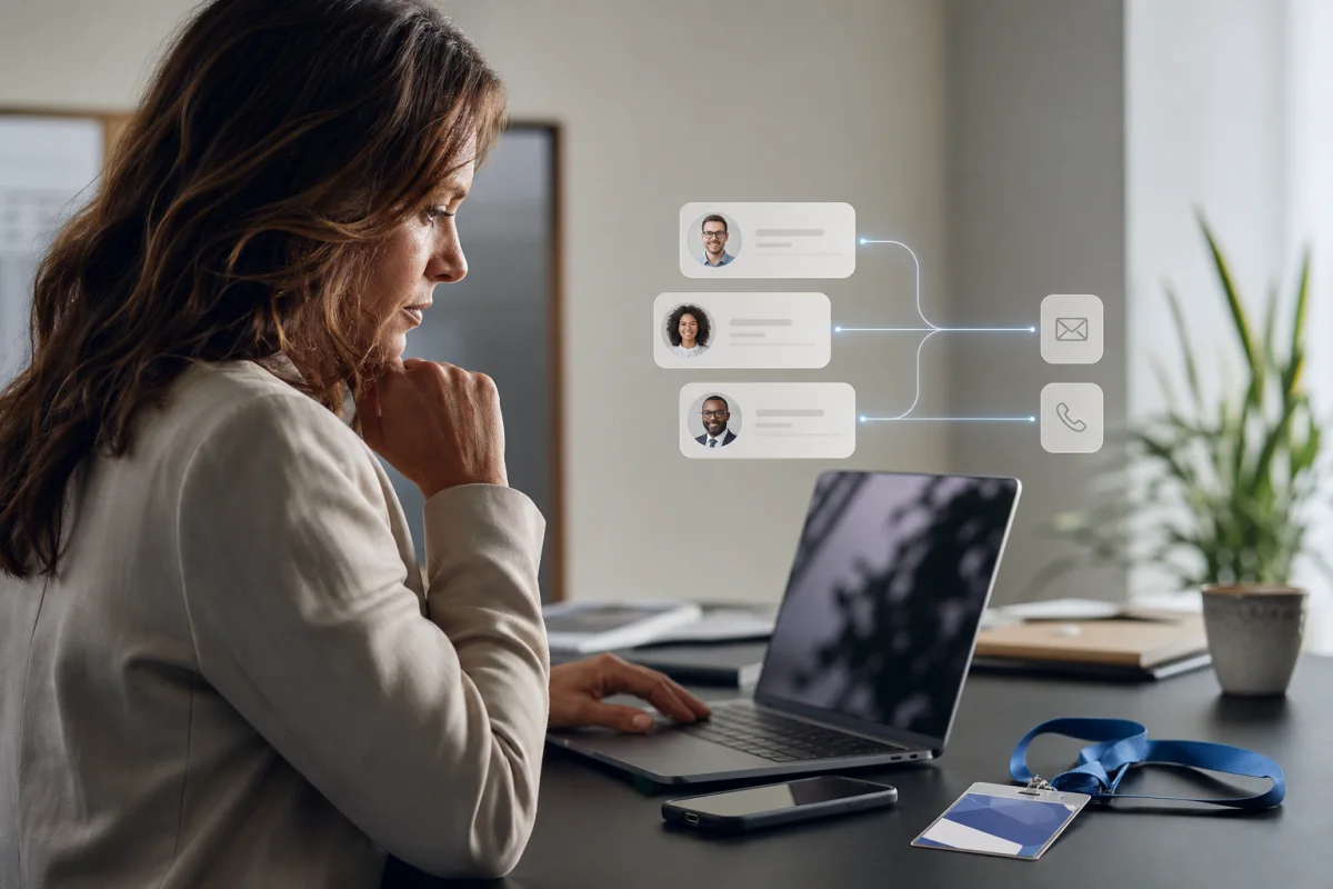 Partner profiles connected to secure email and phone invitations