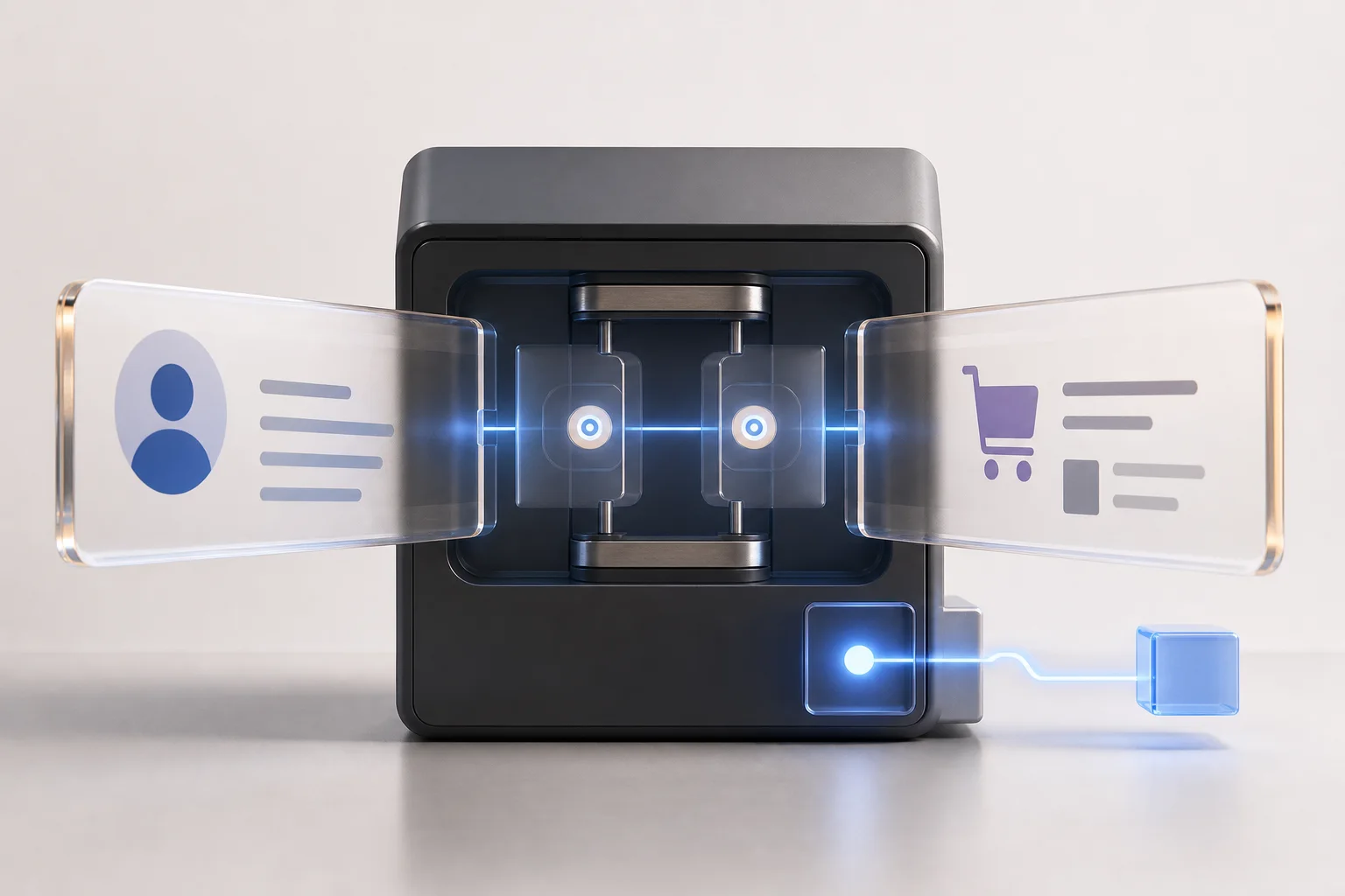 Partner and commerce systems connected through a secure integration
