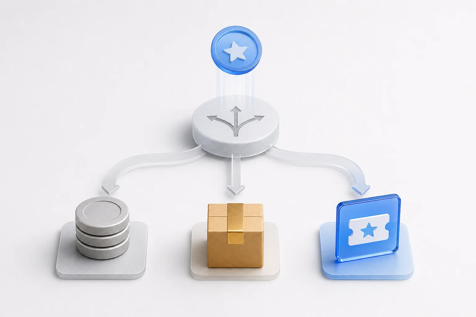 Reward result routed to points, fulfillment or another experience