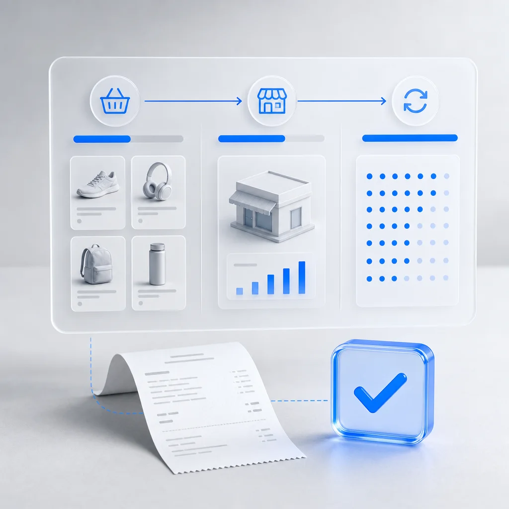 Receipt verification connecting retail purchase activity to repeat-purchase opportunities