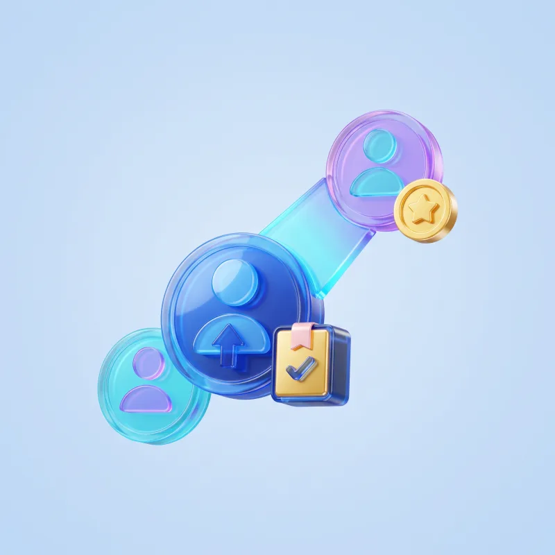 Audience connection and verified reward symbols representing more efficient Meta advertising.