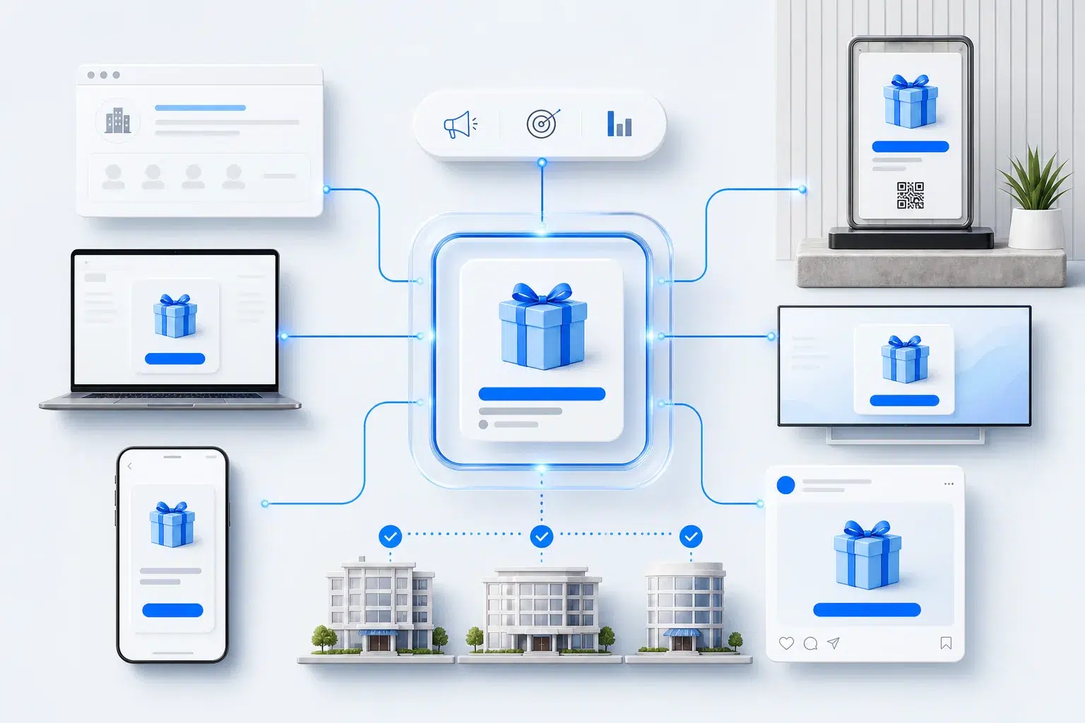 Hotel promotion distributed across web, mobile, social and on-property channels