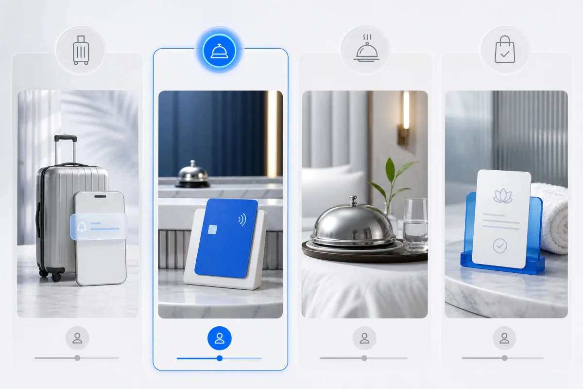 Hotel service categories used to choose an ancillary revenue opportunity