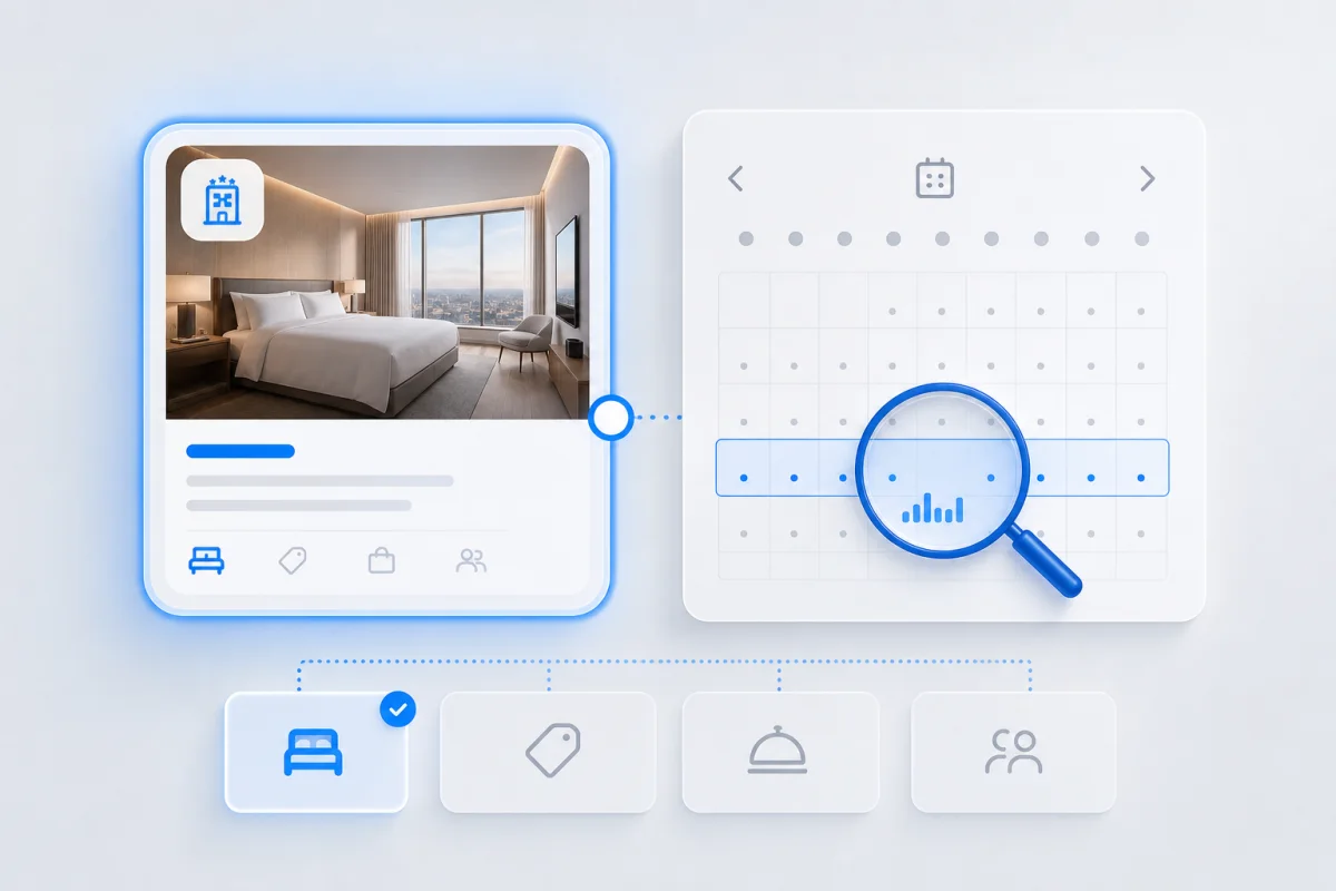 Hotel room availability analyzed against selected low-demand dates