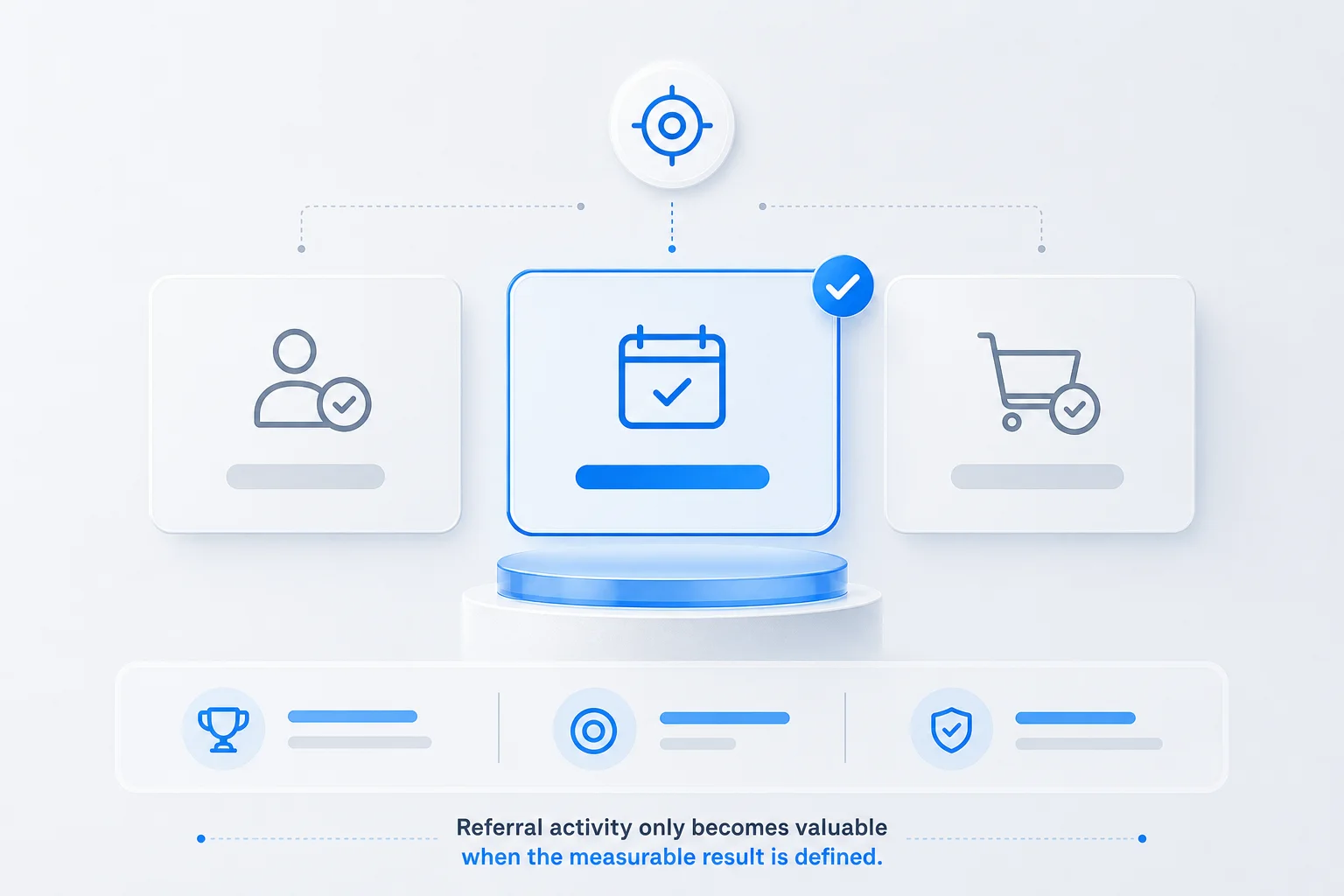 Hotel referral campaign configured around a measurable qualifying result