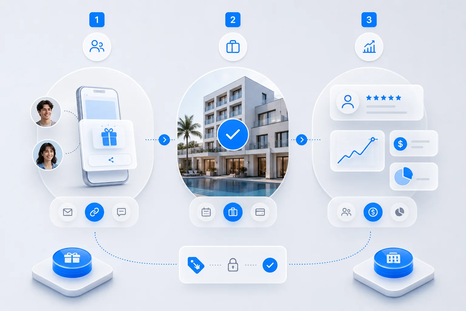 Referral campaign connected to a hotel booking and measurable revenue