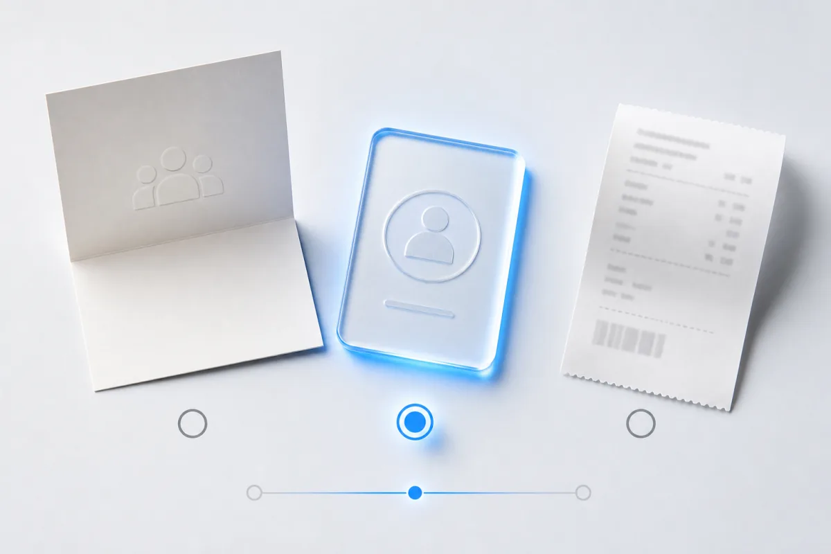 Three customer data capture routes shown as audience, profile and receipt options.