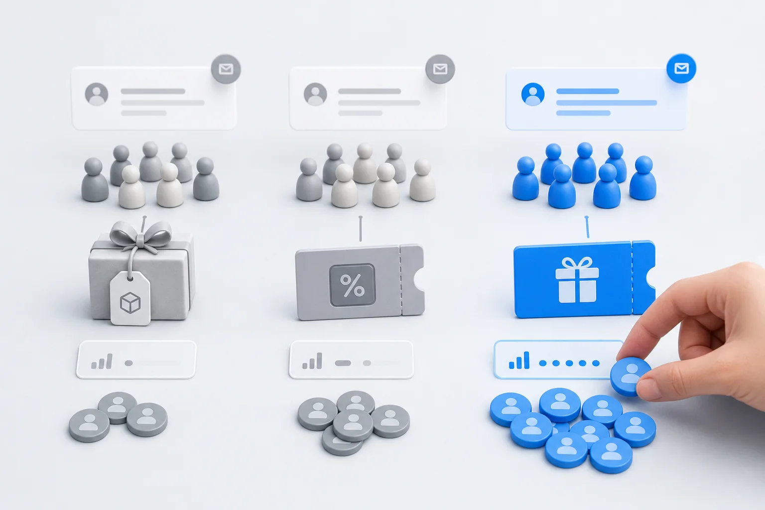 Audience groups and reward routes for a seasonal ecommerce campaign