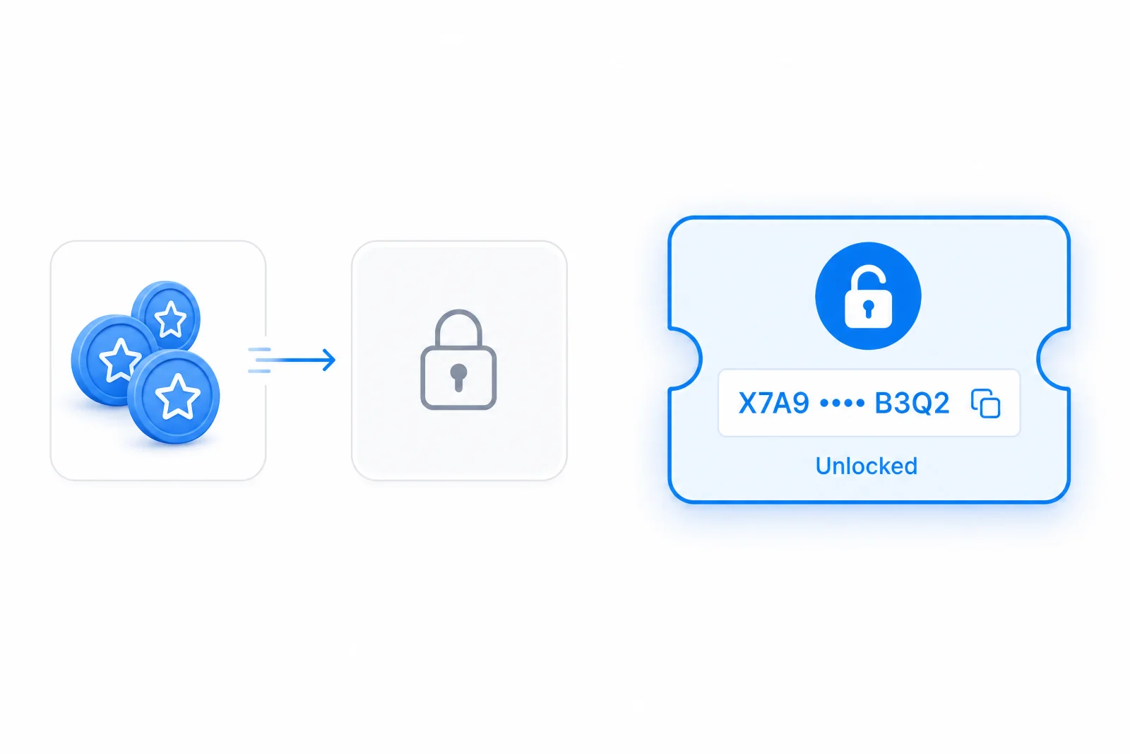 Earned rewards exchanged to unlock a unique private offer code.
