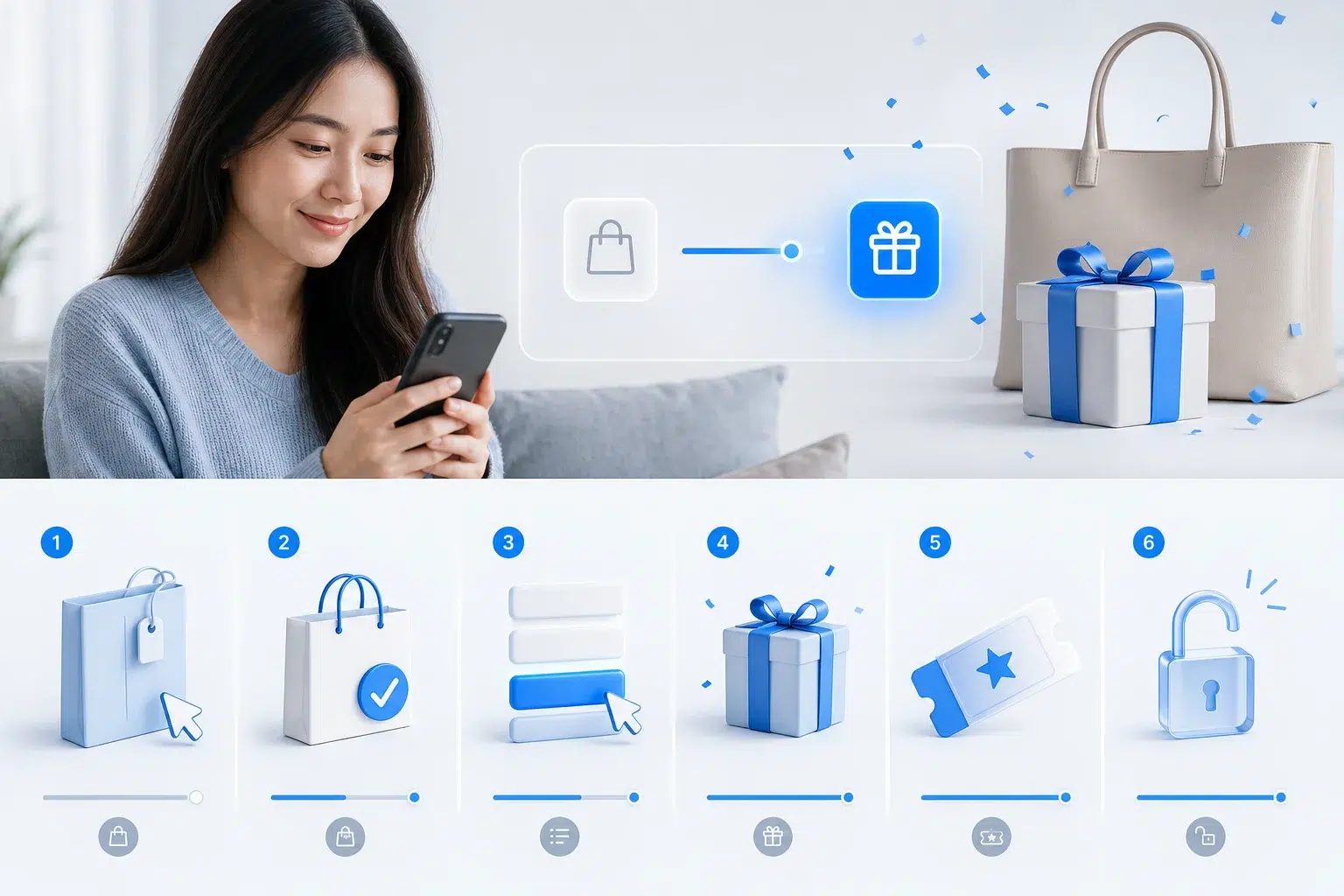 Shopper viewing a branded reward opportunity promoted through ecommerce and marketing channels.
