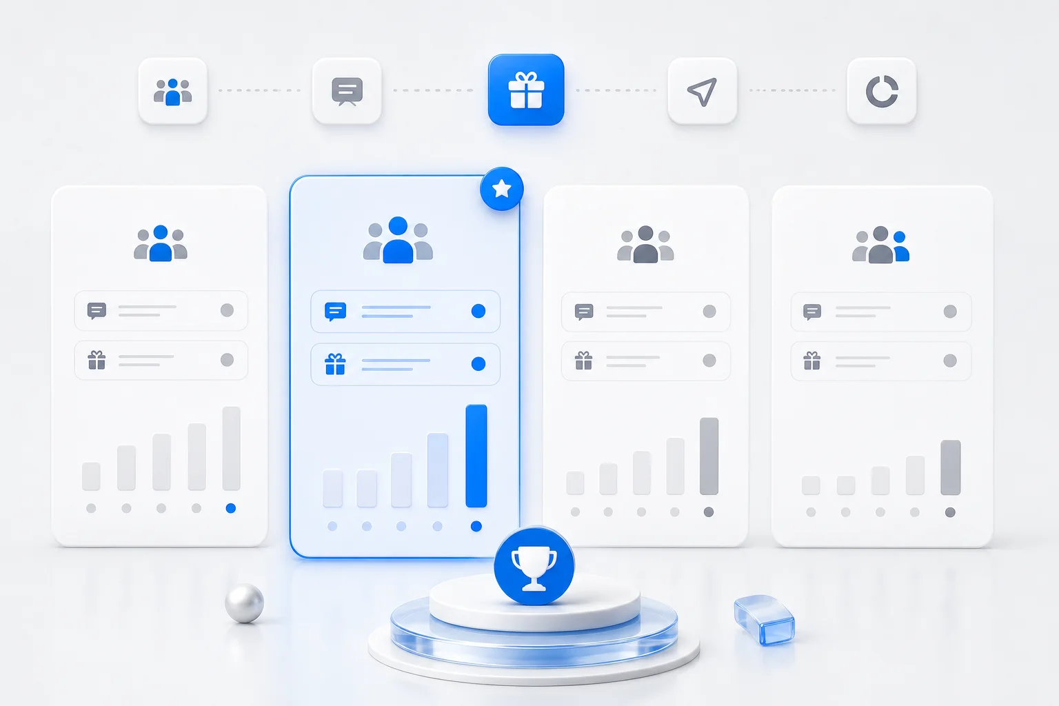 Selected customer audience highlighted for a loyalty campaign