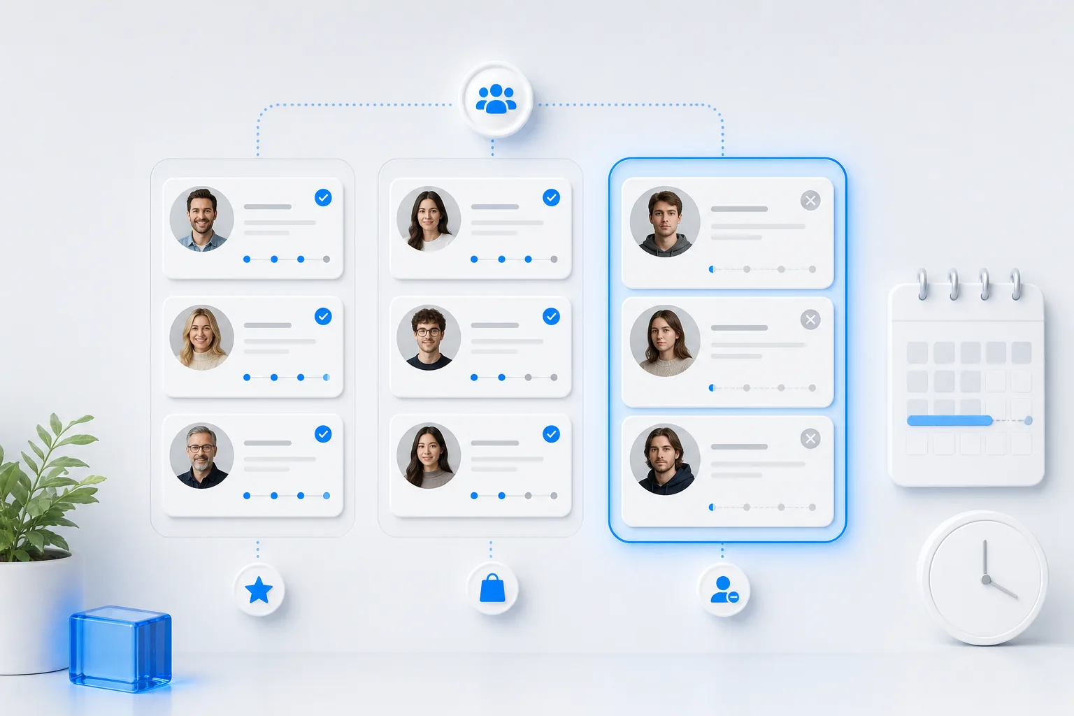 Customer audience segments used to define lapsed ecommerce buyers