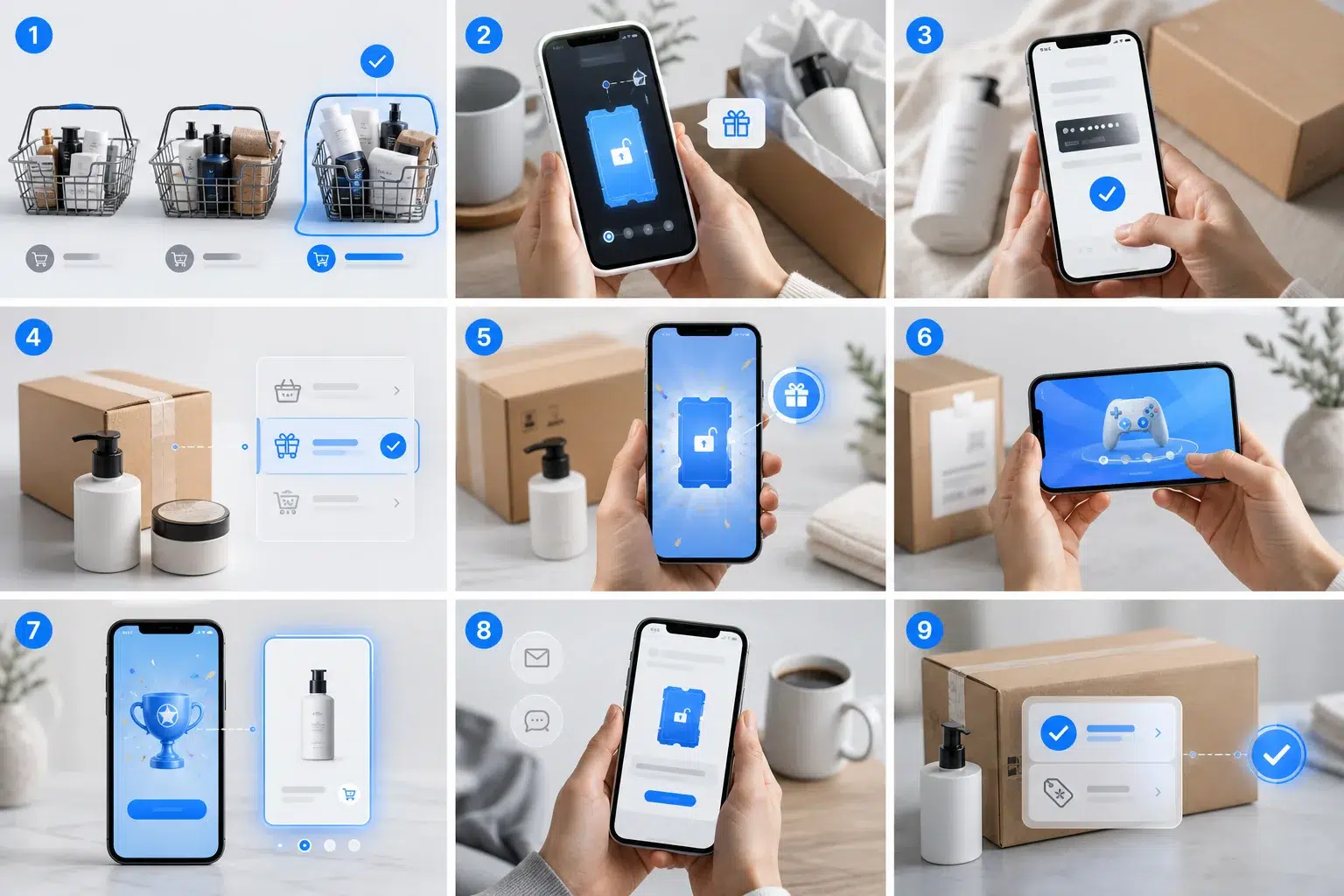 Nine-stage customer journey completing the Shopify subscription payment