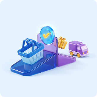 3D checkout conveyor illustrating support for a free delivery threshold