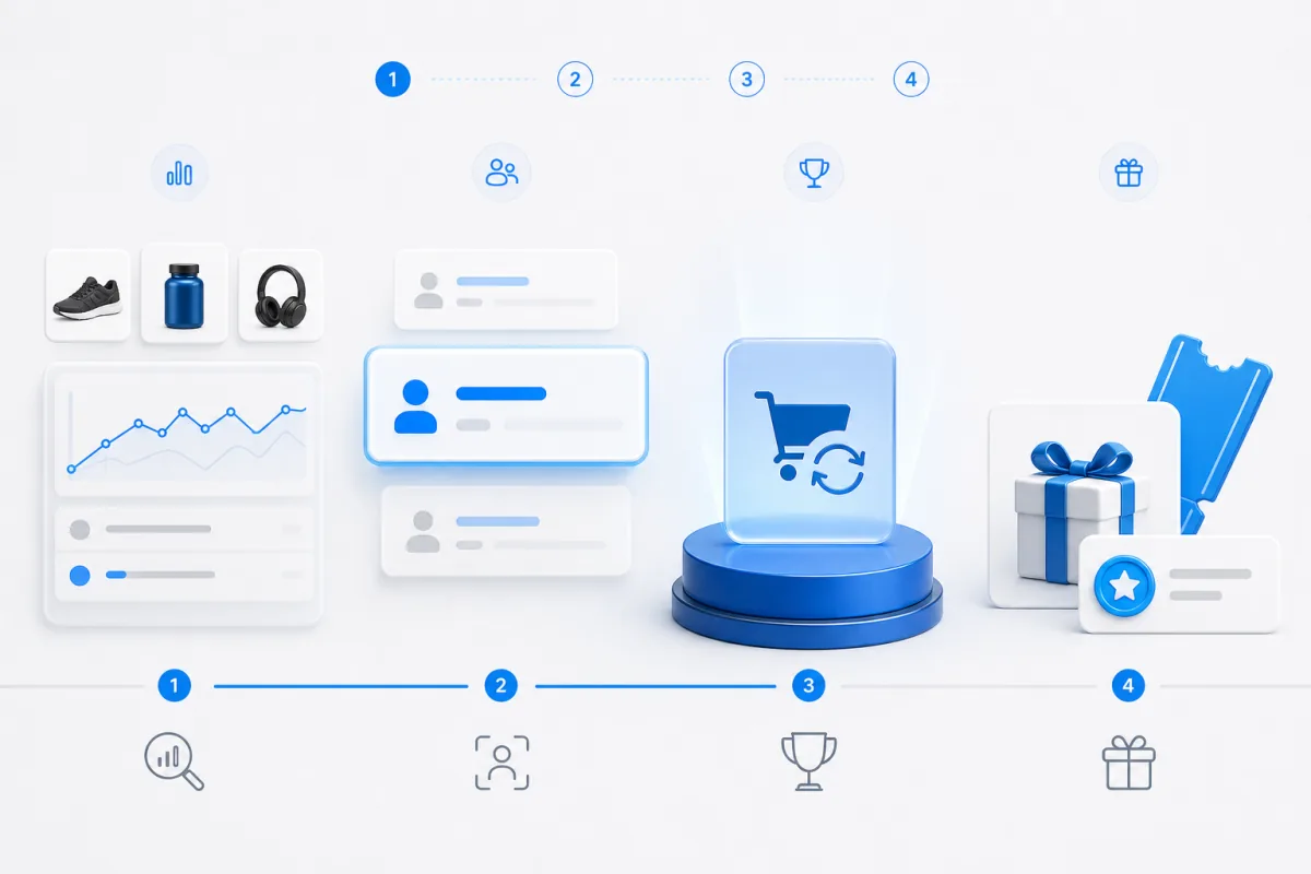 Customer value opportunities across products, audiences, purchases and rewards