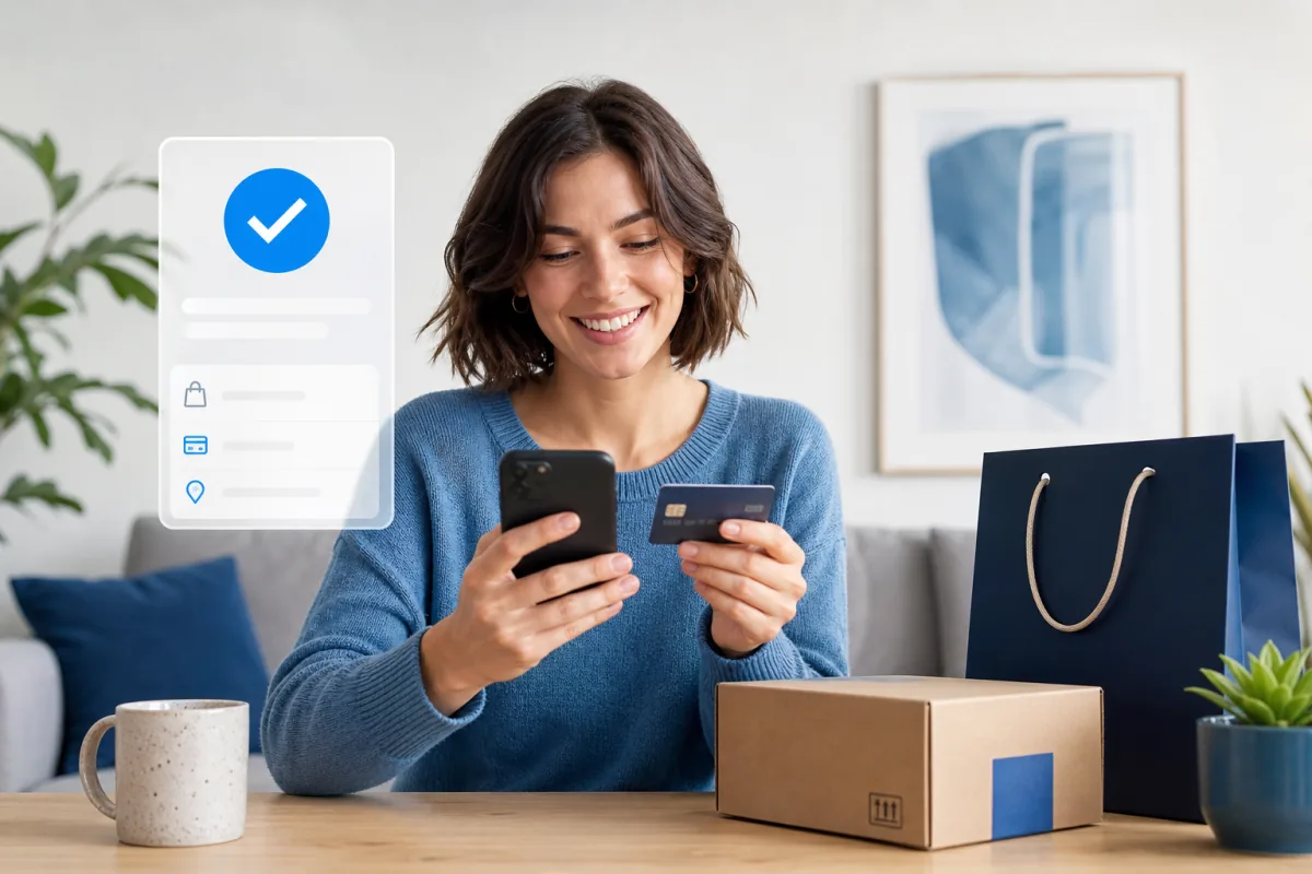 Customer completing and paying for a qualifying ecommerce order
