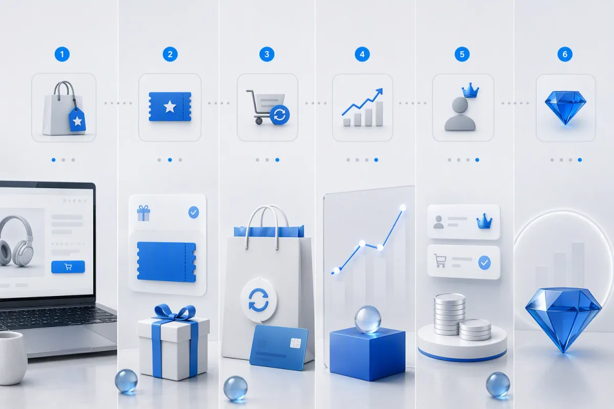 Ecommerce customer value measured across purchases, retention and revenue