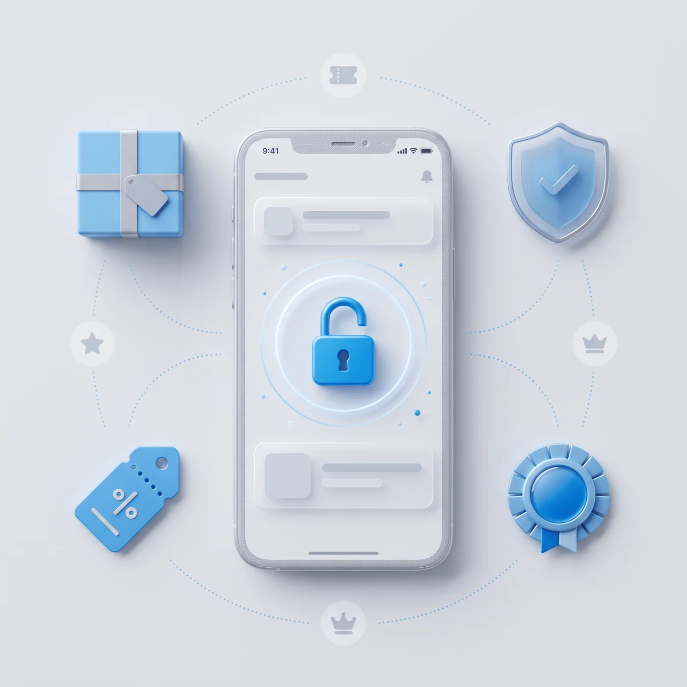 Private ecommerce offer unlocked securely on a shopper's mobile phone.