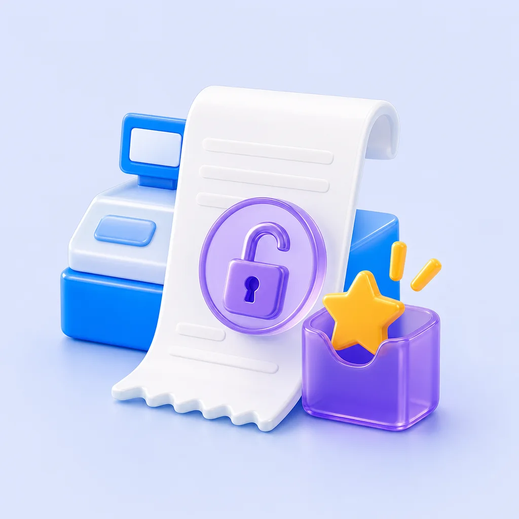 Receipt-based retail promotion connected to a reward