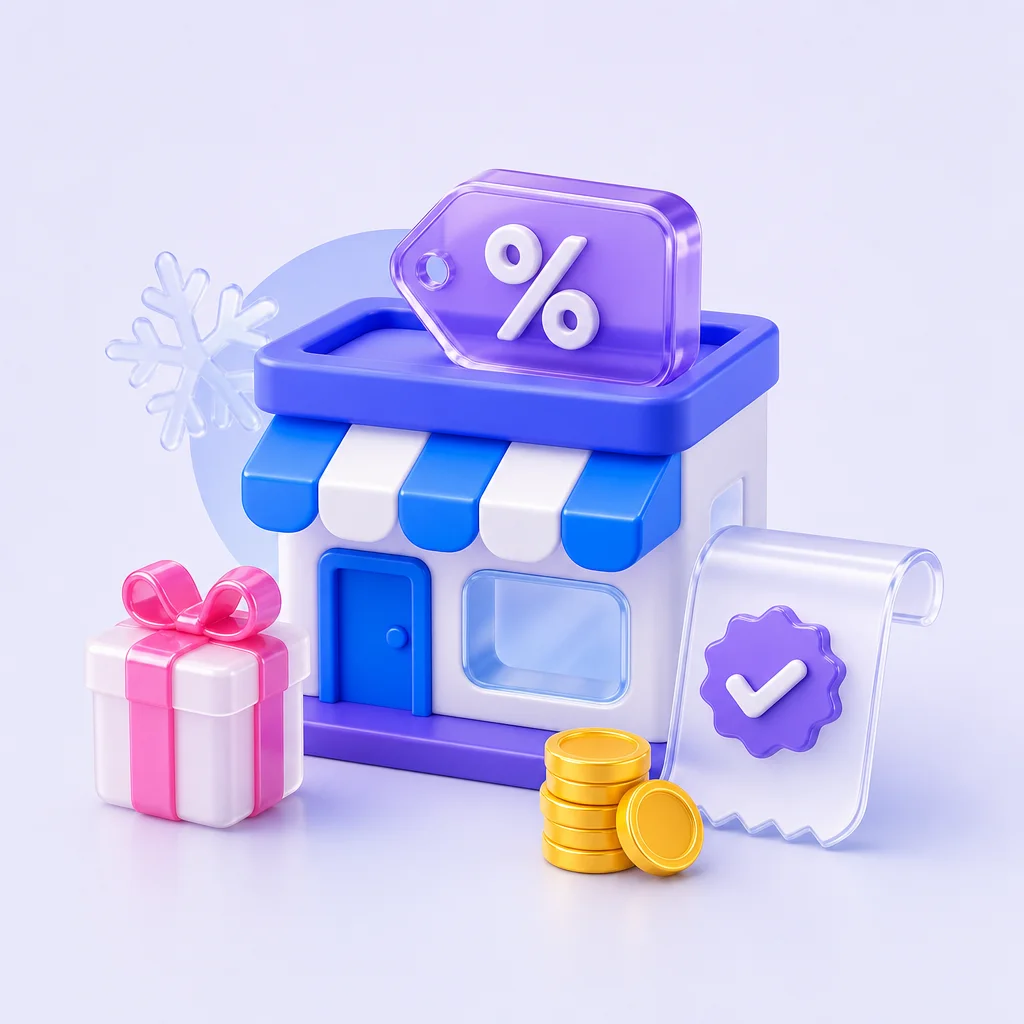 Seasonal retail promotion with calendar and gift reward