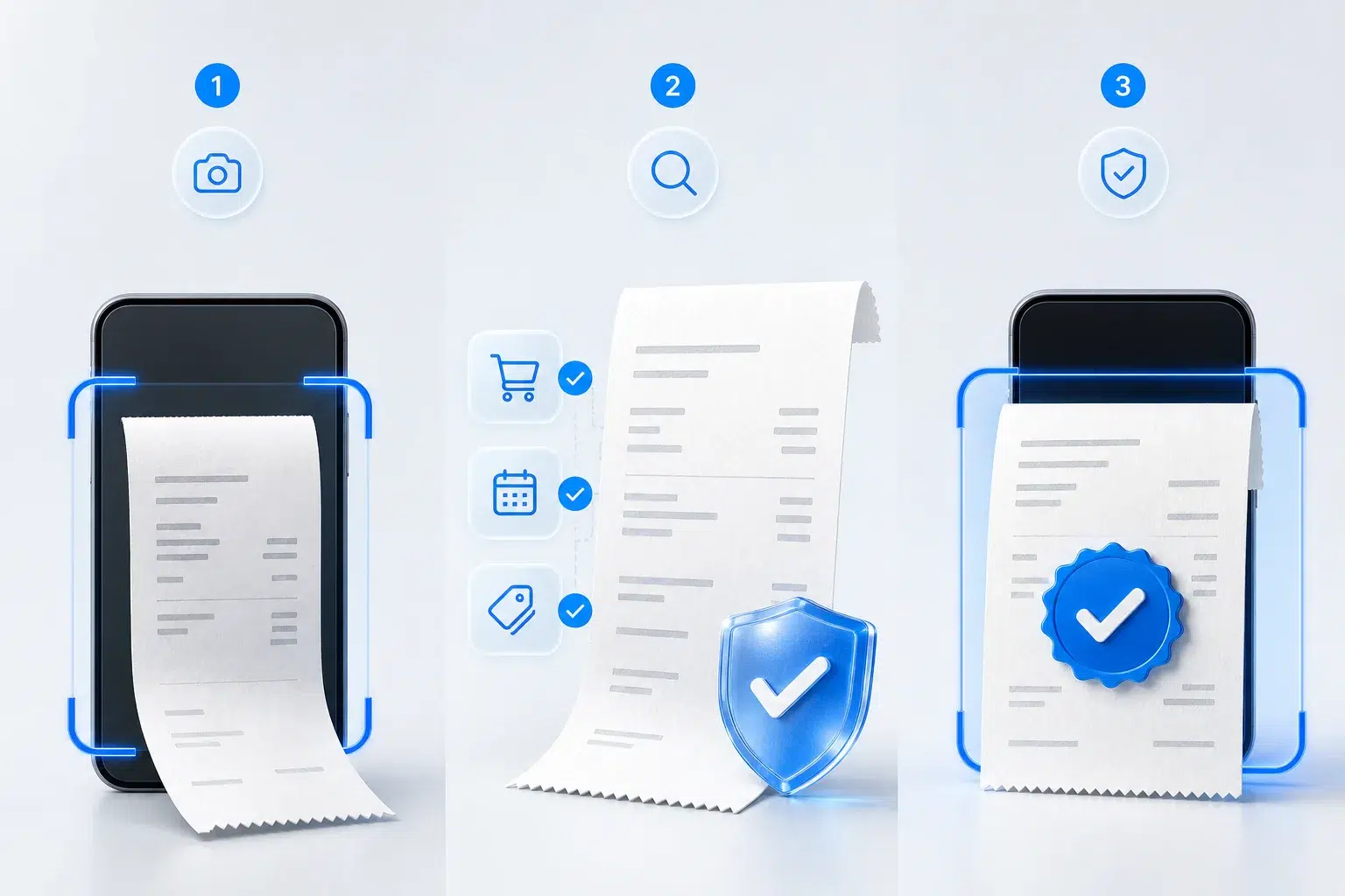 Receipt capture and validation connected to a measurable commercial result
